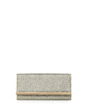 Milla Glitter Fabric Clutch Bag, Champagne