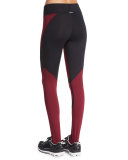 Quasar Mesh-Inset Sport Stirrup Leggings, Shiraz