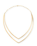14K Yellow Gold V Choker Necklace