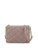 emerson place harbor quilted crossbody bag, porcini