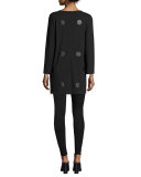 Long-Sleeve Leather-Dot Tunic 