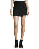 Lennon Shimmery Pinstripe Wrap Skirt