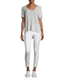 Fluid Slub Jersey Tee, Gray
