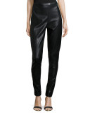 Modern Faux-Leather & Ponte Easy Leggings 