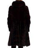 Reversible Hooded Mink Coat