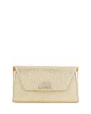 Vero Dodat Flap Clutch Bag, Gold