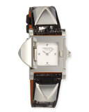 Hermès Médor Stainless Steel Watch with Diamonds