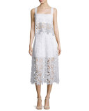 Sissi Sleeveless Lace Top, White