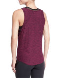 Pull Your Featherweight Tank Top, Black Merlot