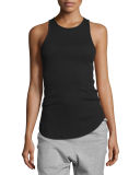 High-Neck Ribbed Tank Top