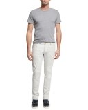 Slim-Straight Soft Stretch Jeans, White
