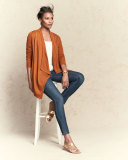 Piqué-Knit Cashmere Cardigan