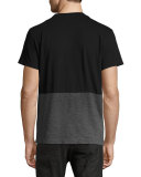 Paneled Palm Tree Shirt, Black