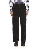 Twill Workwear Trousers, Black