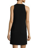 Embellished Mini Tank Dress, Black