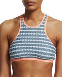 Crocheted High-Neck Swim Top