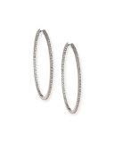 18K White Gold & Diamond Infinity Hoop Earrings, 1.5 tdcw