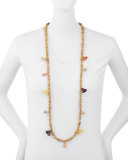 Isa Beaded Tassel Necklace, 42"