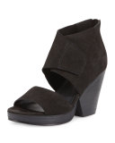 Clip Leather d'Orsay 100mm Sandal, Black