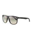 Flat-Top Gradient Sunglasses, Black 