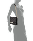 emerson place lenia quilted shoulder bag, black