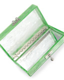 White Pearlescent Jean Slime Clutch