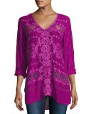Damask Embroidered Blouse/Tunic 