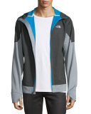 Kilowatt Front-Zip Hooded Jacket, Dark Gray