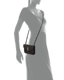 Tri-Pocket V-Flap Crossbody Bag, Black