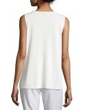 Ballet-Neck Tank, White