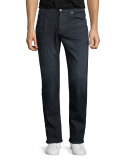 Brixton Oil Slick Straight-Leg Denim Jeans, Dark Gray