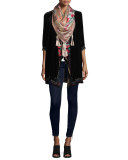 Ava Velvet Draped Cardigan