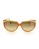 Gradient Cat-Eye Sunglasses, Light Havana