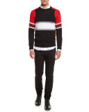 Colorblock Lightweight Sweater, Black Multi