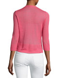 4-Way 3/4-Sleeve Cardigan, Pink