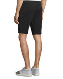 Mesh-Trim Drawstring Shorts, Black