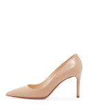 Leather Pointed-Toe 85mm Pump, Nude (Cipria)