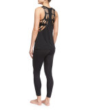 Shiny Moto Sport Leggings, Black