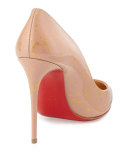 Pigalles Follies Red Sole Pump, Nude/Gold