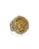 Silver & Bronze Demeter Coin Ring