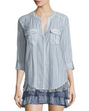 Kalanchoe Yarn-Dyed Striped Top