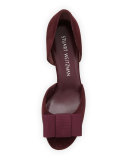 Boatelle Bow Suede Pump, Vino Bordeaux