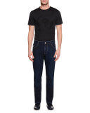 Snake-Tag Five-Pocket Slim-Fit Jeans, Denim