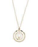 18K Senso Double Open Disc Necklace in Mother-of-Pearl