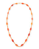 Long Carnelian Marquis Station Necklace