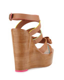 Samara Strappy Wedge Sandal, Tan
