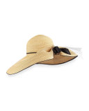 Iris Straw Hat w/ Netting, Natural
