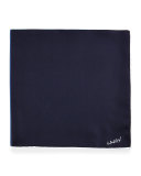 Four-Color Reversible Pocket Square, Navy