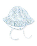 Spring Meadow Pima Floppy Sun Hat, Blue/White