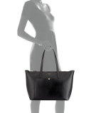 Panama East-West Zip Tote Bag, Black